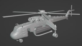 Sikorsky S-64 Skycrane 3D modeli