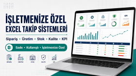  işletmenize özel Excel takip sistemi hazırlarım