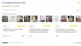 Trendyol değerlendirmelerinin E-ticaret sitesine entegresi