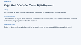 Kağıt Geri Dönüşüm Tesisi Dijitalleşmesi