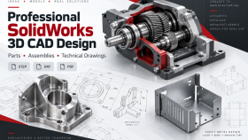 SolidWorks ile profesyonel 3D parça tasarımı yaparım
