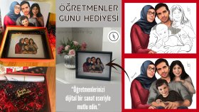 öğretmenler gününe özel bir dijital çizim yapabilirim