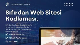 sıfırdan sizlere özel websitesi kodlayabilirim