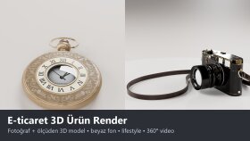ürününüz için 3D ürün render ve 360° görsel yapabilirim