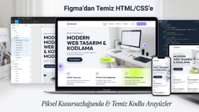 Modern Kurumsal Web Arayüzü - Figma & HTML/CSS