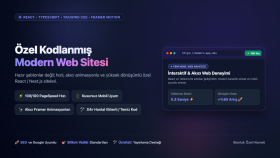 React ve Tailwind ile modern, hızlı özel web sitesi kodlarım