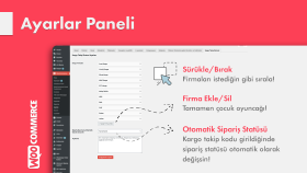 Woocommerce Kargo Takip Eklentisi Ayarlar Paneli