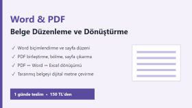 Word ve PDF belgelerinizi düzenler ve dönüştürürüm