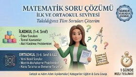 ilkokul ve ortaokul matematik sorularınızı adım adım çözerim