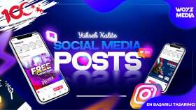 Instagram hesabınıza sosyal medya post tasarımınızı yaparım
