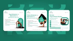 Benndy Yoga Pilates İçin Sosyal Medya Tasarımları