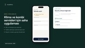 Klima ve kombi servisleri için saha uygulaması