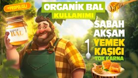 Organik Bal Banner Tasarımı