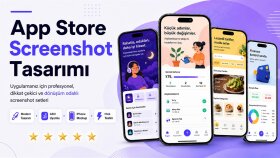 AppStore için screenshot (ekran görüntüleri) tasarlarım