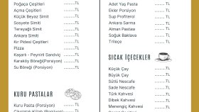 Cafe & Pastane Menü Tasarımı
