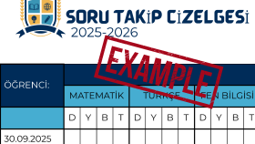 LGS öğrencileri için soru takip çizelgesi PDF yaparım