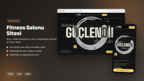 Fitness Salonu Çok Sayfalı Web Sitesi