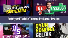 YouTube videolarınız için thumbnail ve banner yaparım
