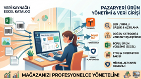 pazaryeri mağazanız ve siteniz için veri girişi yapabilirim