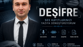 ses kayıtlarınızı hızlı ve düzenli şekilde yazıya dökerim
