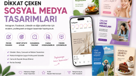  markanıza özel sosyal medya tasarımları hazırlıyorum