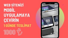 Web Sitenizi Mobil Uygulamaya Dönüştürüyorum–1 Günde Teslim