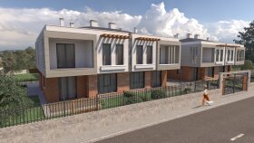 İkiz villa tip proje v1, Dış cephe mimari render