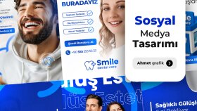 Diş kliniği sosyal medya tasarımları