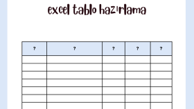 excel tablo işlerinizi hızlı şekilde yapabilirim