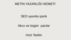 blog ve içerik metinleri üretirim