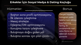 erkekler için sosyal medya & dating koçluğu yaparım
