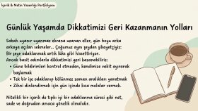 Günlük Yaşamda Dikkatimizi Geri Kazanmanın Yolları