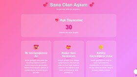 💖 Kişiye Özel Aşk Temalı Web Sitesi