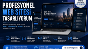 modern, mobil uyumlu ve profesyonel web sitesi tasarlıyorum