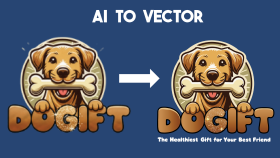 AI logo ve ambalaj vektörel çizimi