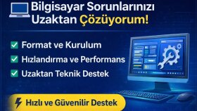 bilgisayar sorunlarınıza uzaktan yardımcı olabilirim