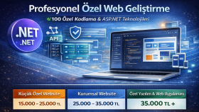.NET ile özel kodlanmış web uygulamaları geliştiririm