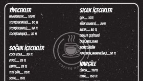 cafe için menü