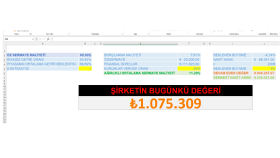 Şirket Değerleme Çalışması - Excel Çözümleri