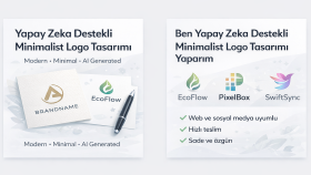 yapay zeka destekli minimalist logo tasarımı yaparım