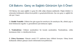 Cilt bakım markası için yazdığım web sitesi içeriği