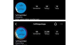 Gerçek takipçi aktarımı öncesi ve sonrası