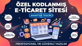 size özel kodlanmış e ticaret sitesi yaparım