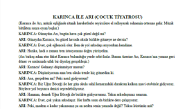 Karınca ile Arı (Çocuk Tiyatrosu)