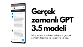 Chat GPT 3.5 özel realtime bot