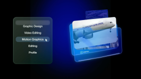 3D Motion Graphics | Glassmorphism UI Animasyonu