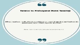 Yaratıcı ve Etkileyici Metinlerle Markanızı Konuşturun