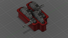 Fusion360 Katı modelleme 3 kademeli Dişli kutusu