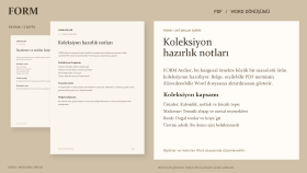 FORM koleksiyon belgesinde PDF Word dönüşümü