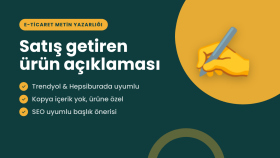 e-ticaret için satış odaklı ürün açıklaması yazarım